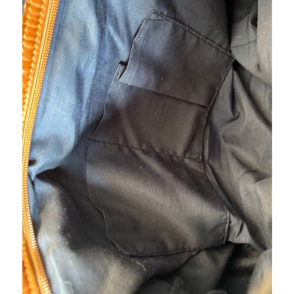 b. bag Cream and Navy Blue Striped Bag Tote Purse - Picture 6 of 11